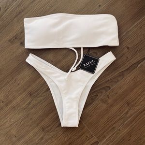 White Bikini Top & Bottom Set
